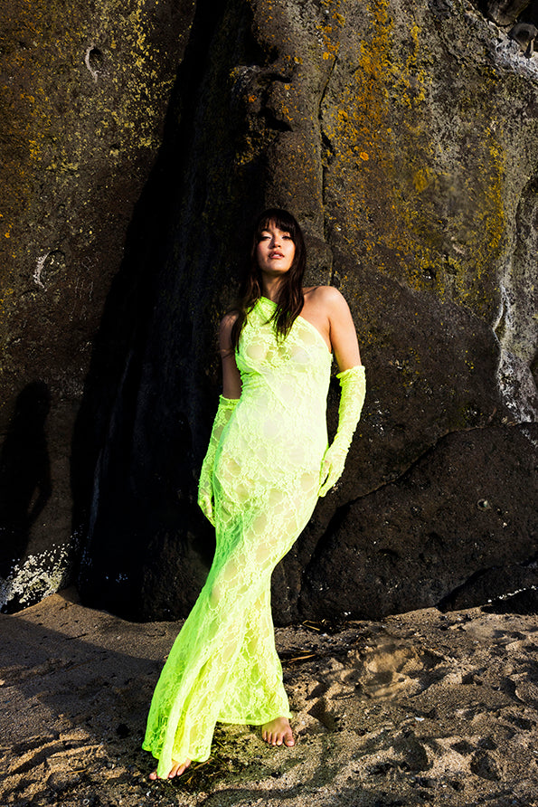 The Neon Lace Maxi Dress