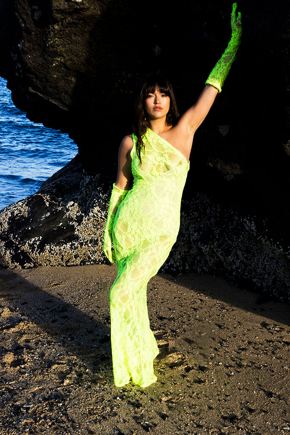 The Neon Lace Maxi Dress