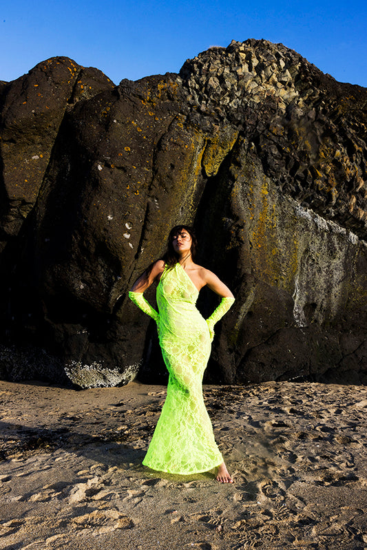 The Neon Lace Maxi Dress