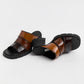 Jadzia Brown Patchwork Sandals