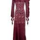 The Aurora dress in Burgundy Lace
