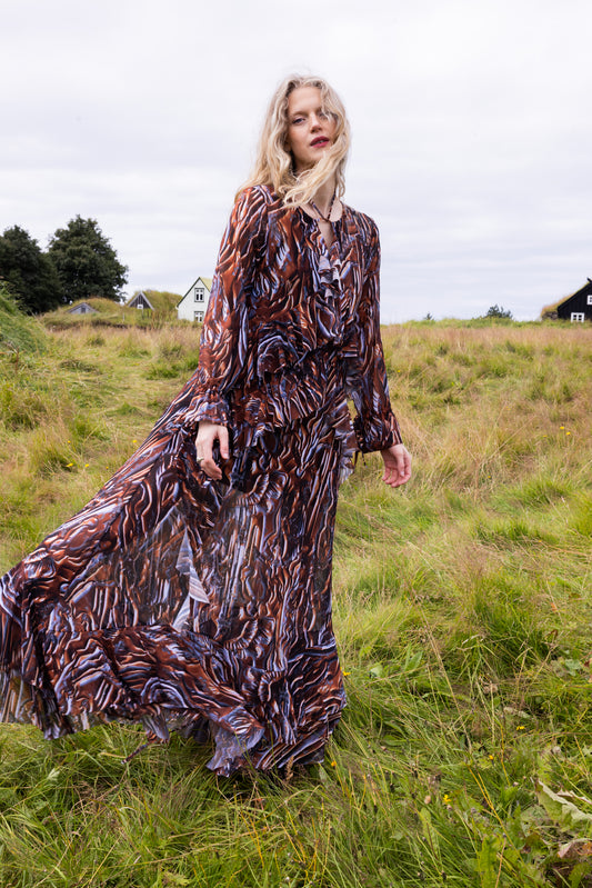 The Moonlight Maxi Dress in Copper