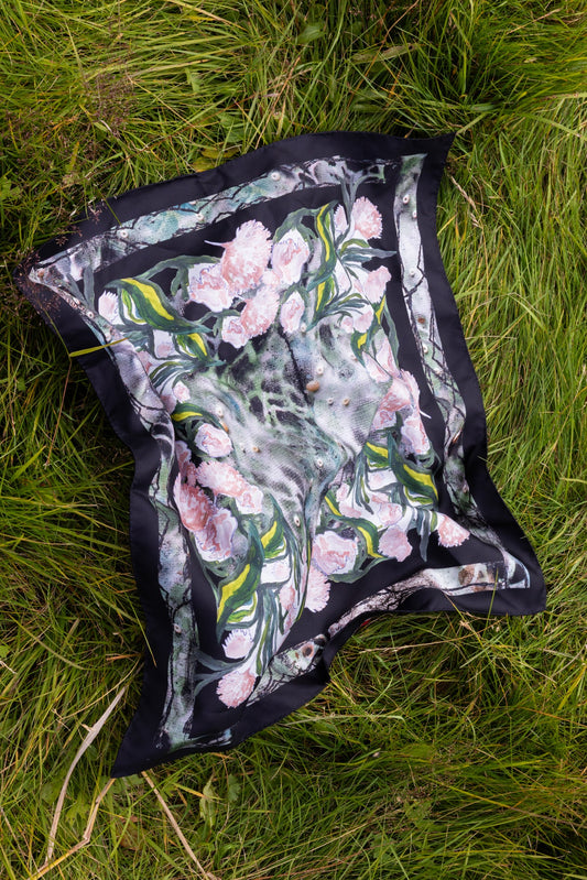 Dark Forest Silk Scarf 53 x 53 cm