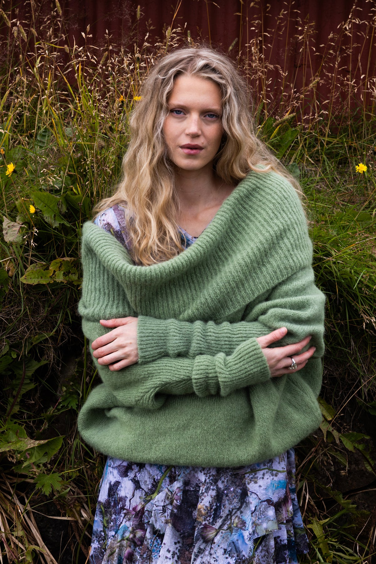 The Moss Sky Sweater in Green