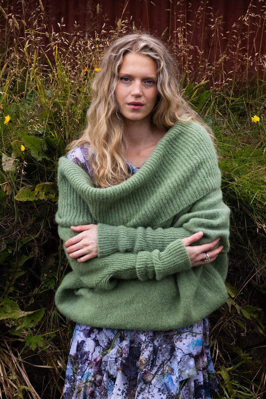 The Moss Sky Sweater in Green
