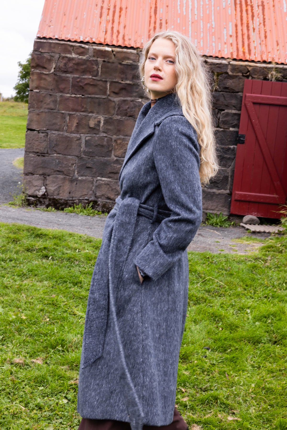The Wool Coat in Mountain Blue