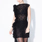 The Frill Dress in Black Lace