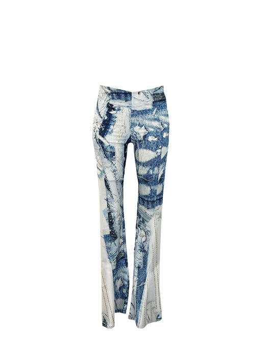 The Denim Patch Low Rise Trousers