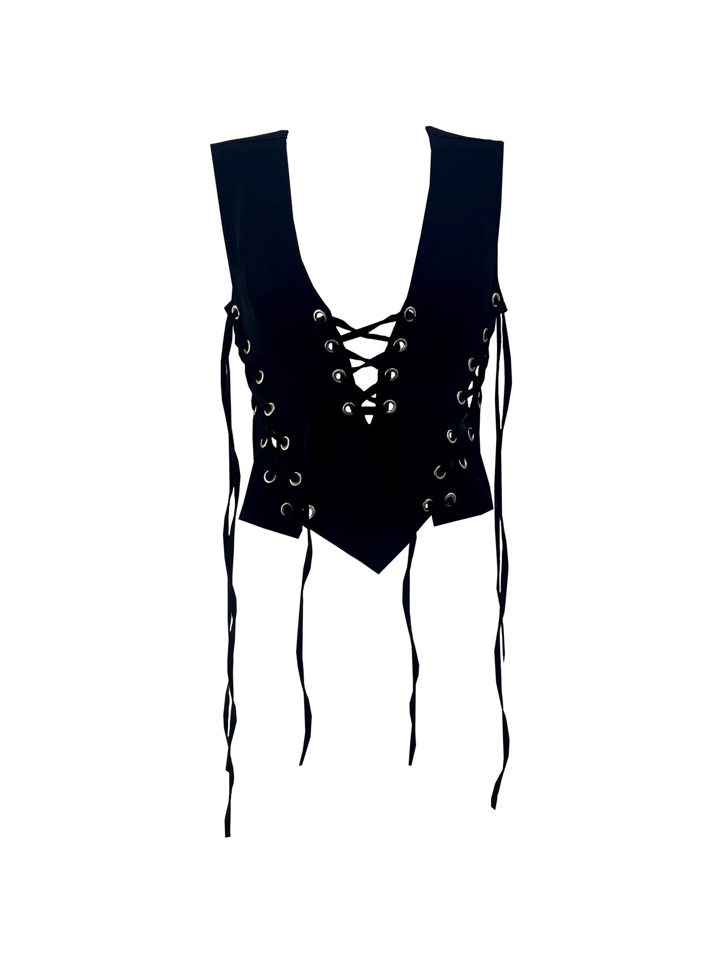 The Black Tied Vest