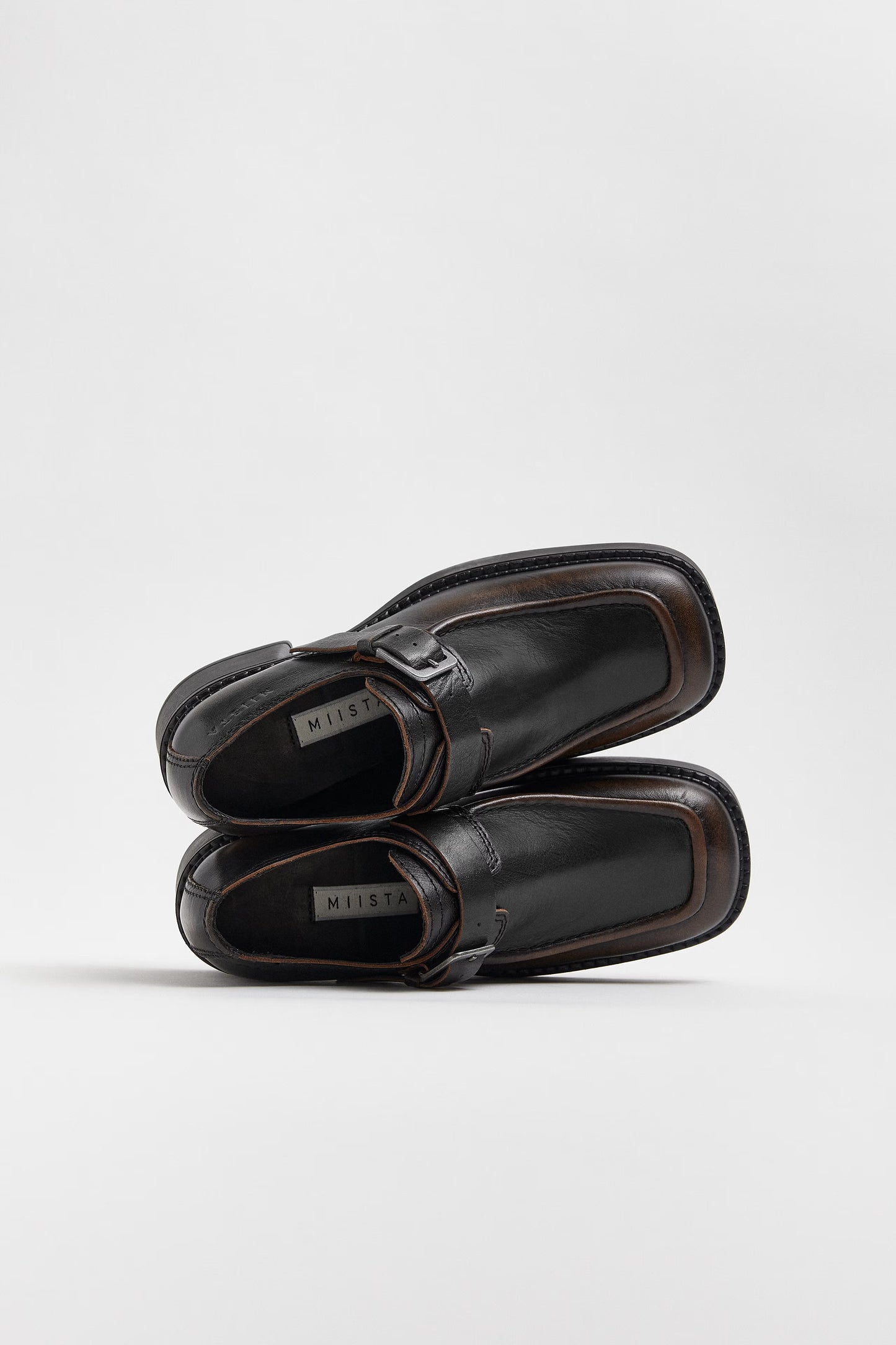 Gisela Brushed Brown Buckle Brogues