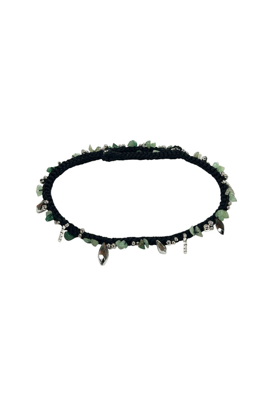 The Crochet Pearl Necklace in Turquoise