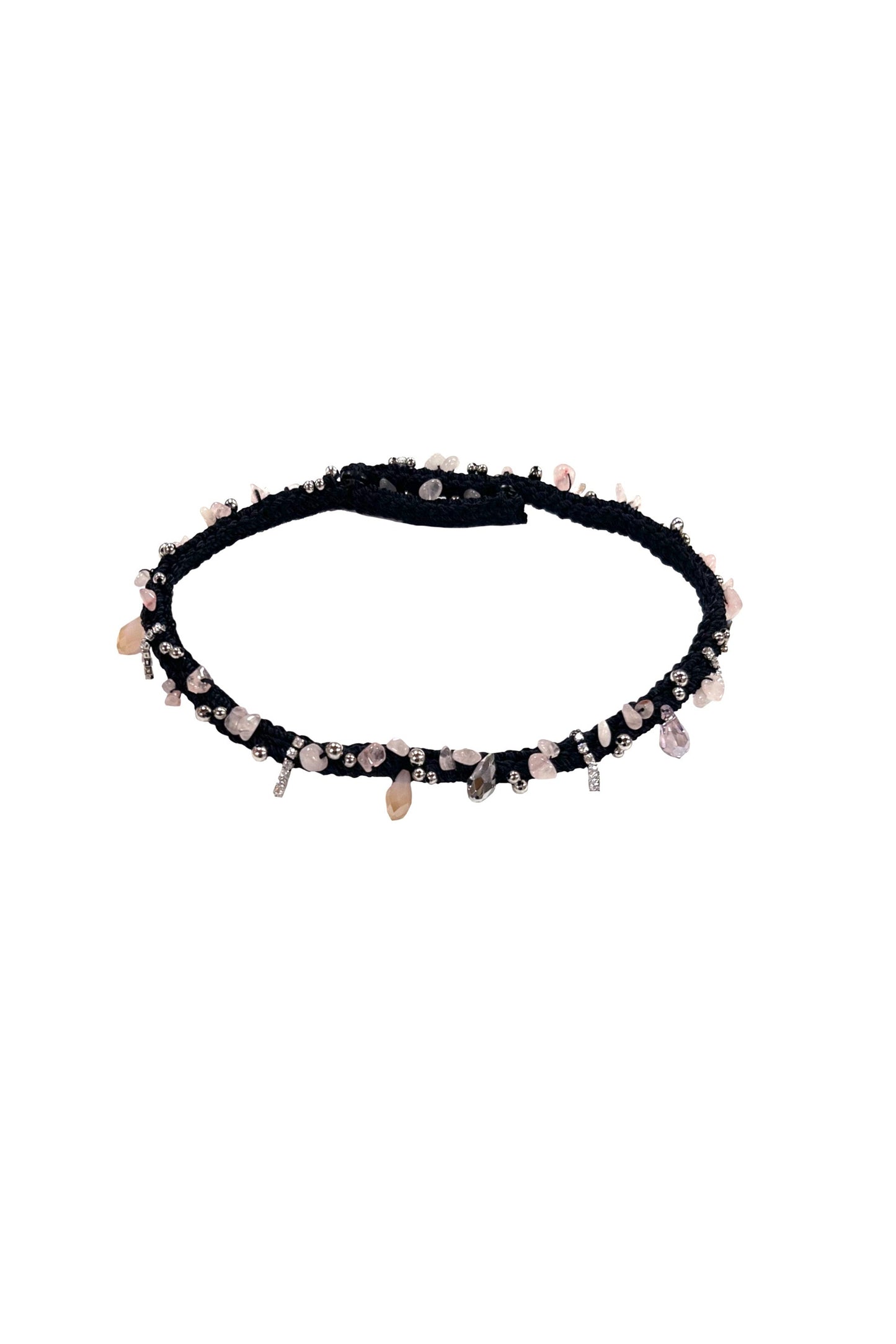 The Crochet Pearl Necklace in Rose