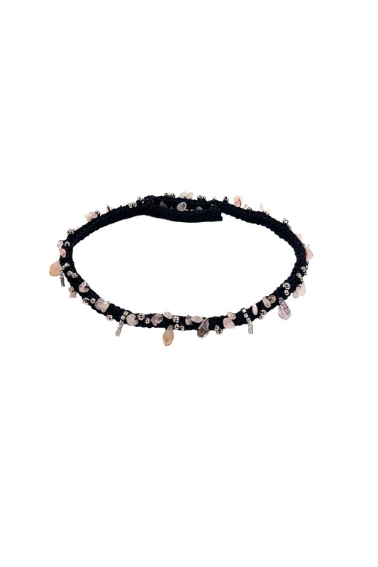 The Crochet Pearl Necklace in Rose