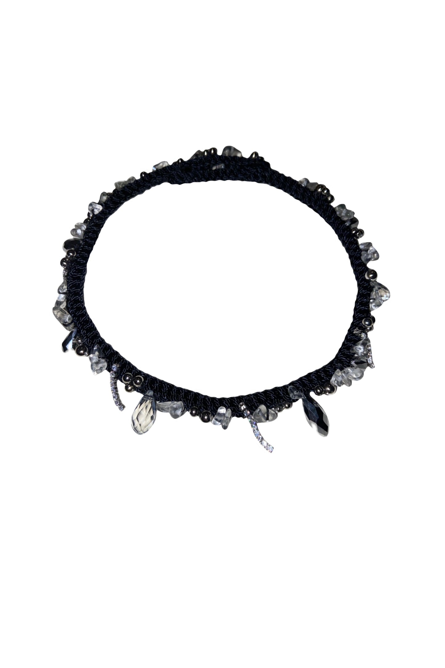 The Crochet Pearl Necklace in White