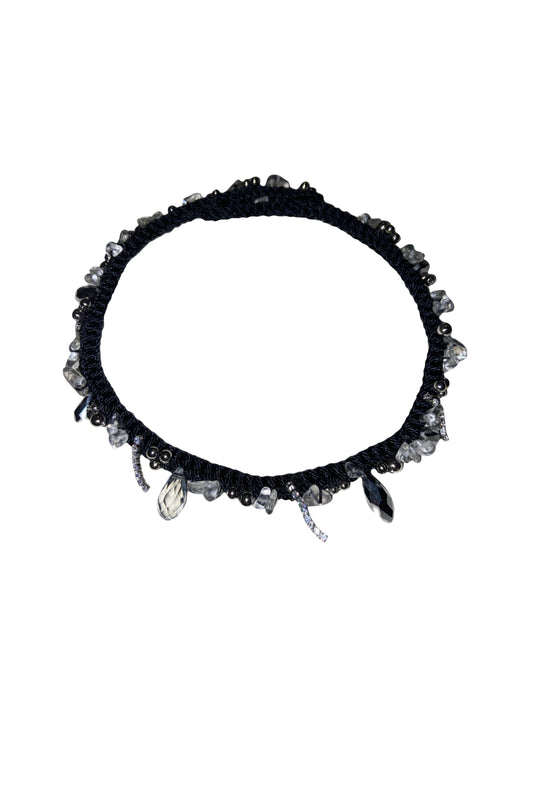 The Crochet Pearl Necklace in White