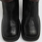 Janina Black Belted Ankle Black Leather