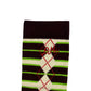 Knee High Socks - Burg Argyle Stripe