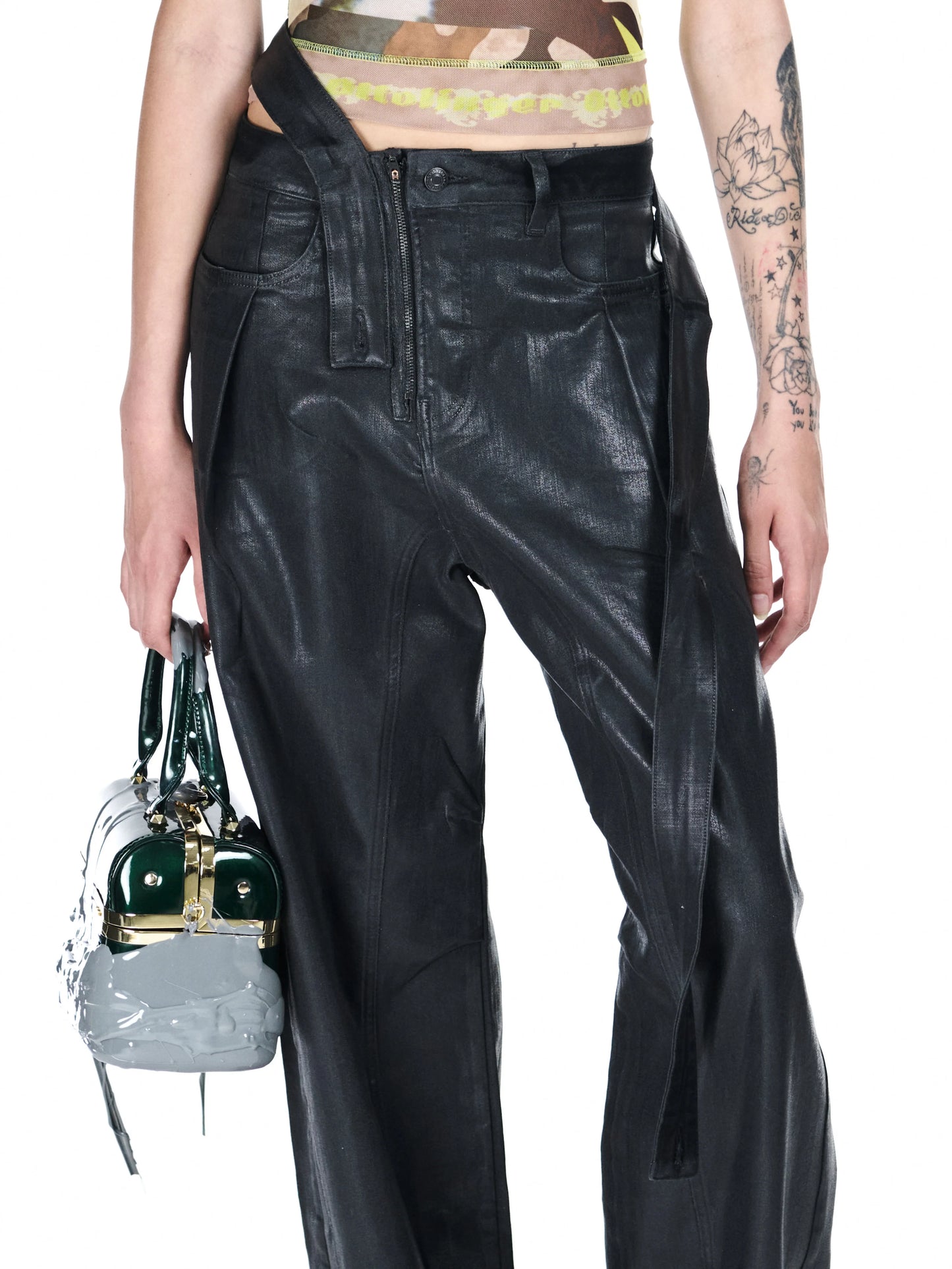 Glazed Baggy Jeans - Black