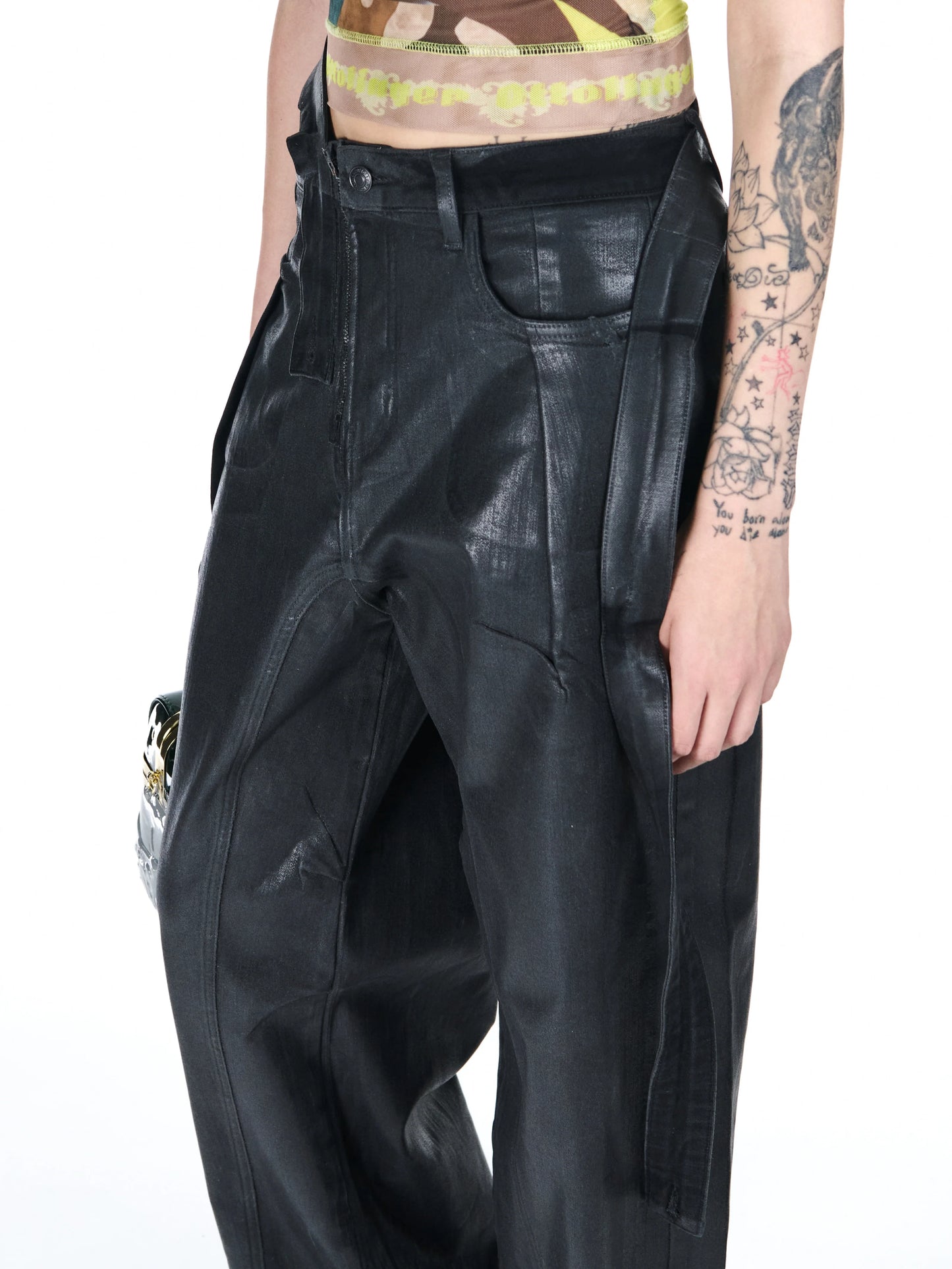 Glazed Baggy Jeans - Black