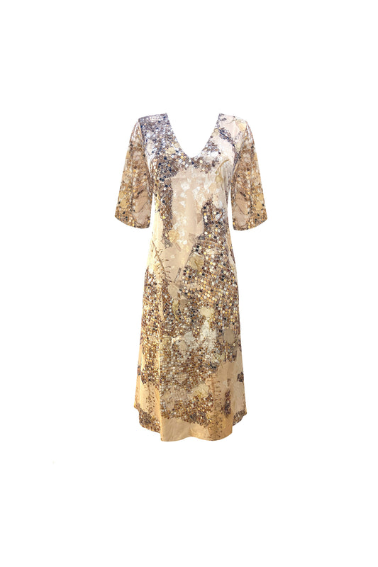 The Allure Dress in Gold Rush