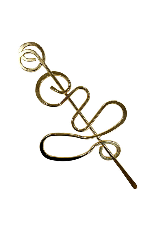 Spiral Hair Pin Gold