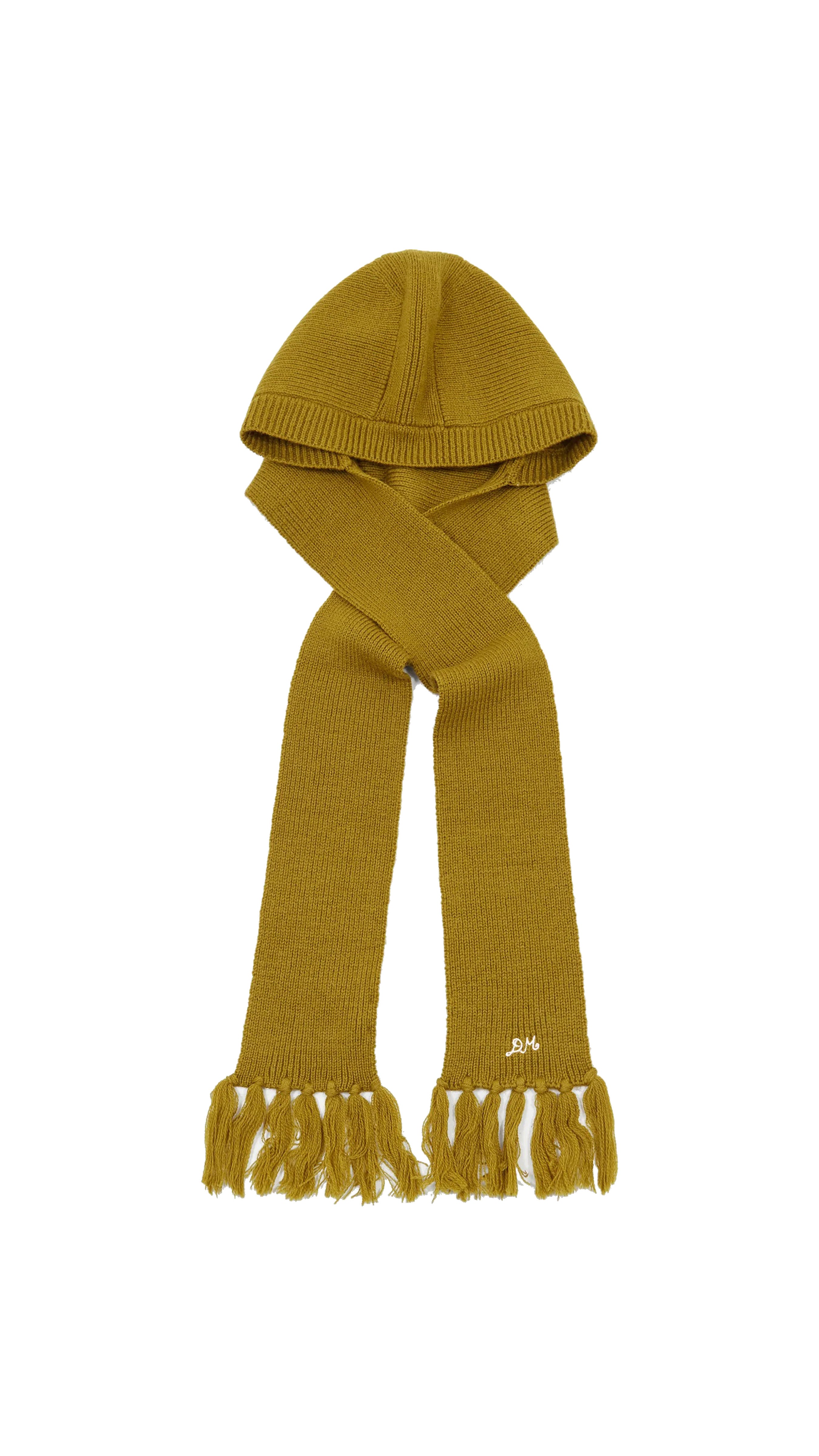 Tassel Hooded Scarf Olive – Hildur Yeoman