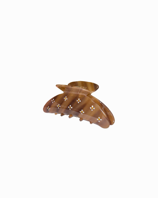 Tortoise Marble Sparkle Hair Clip