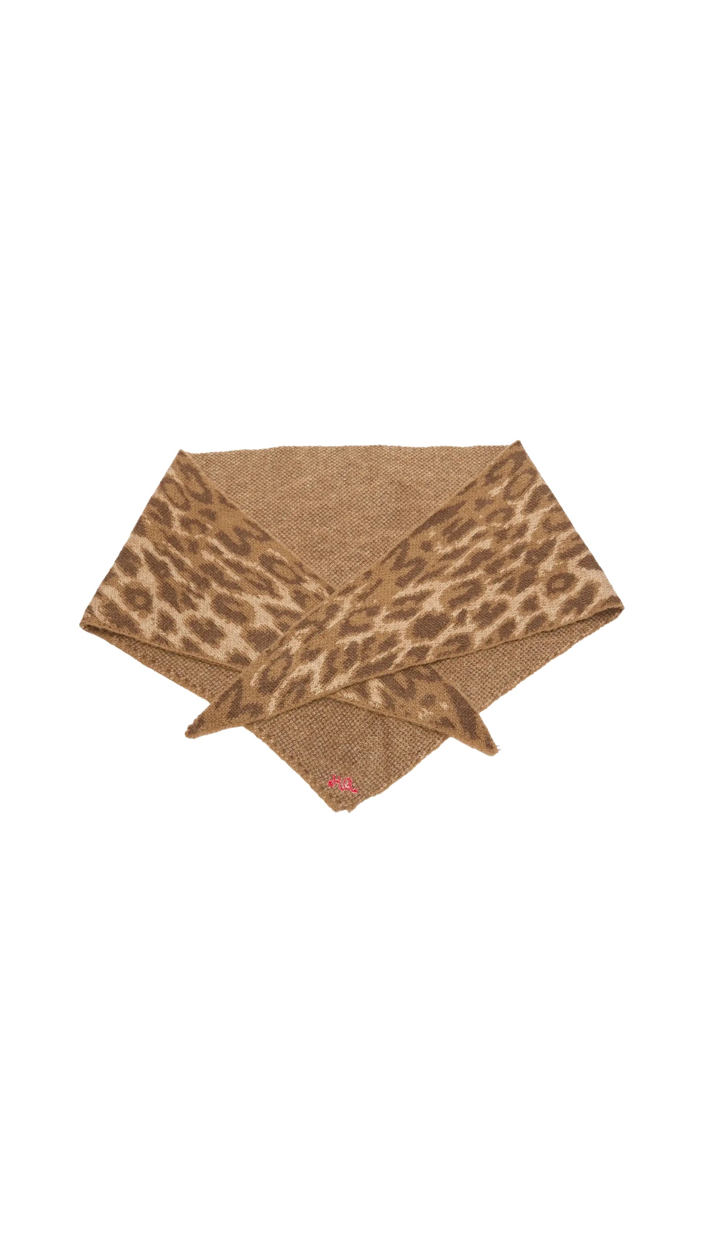 Knitted Head Scarf Leopard