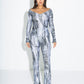 The Off-Shoulder Top in Silver Sparkle