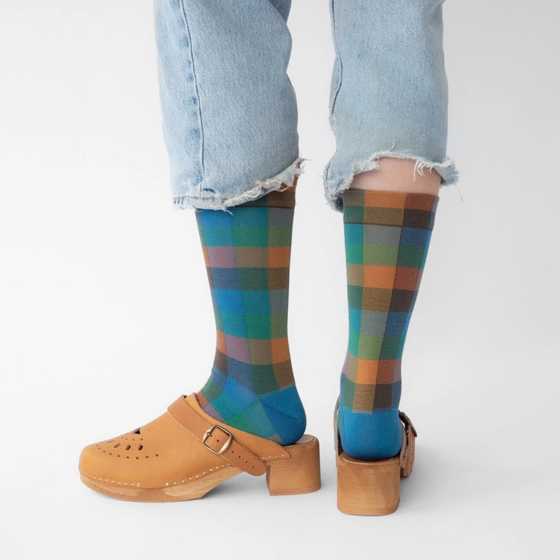 Mykonos Plaid Socks