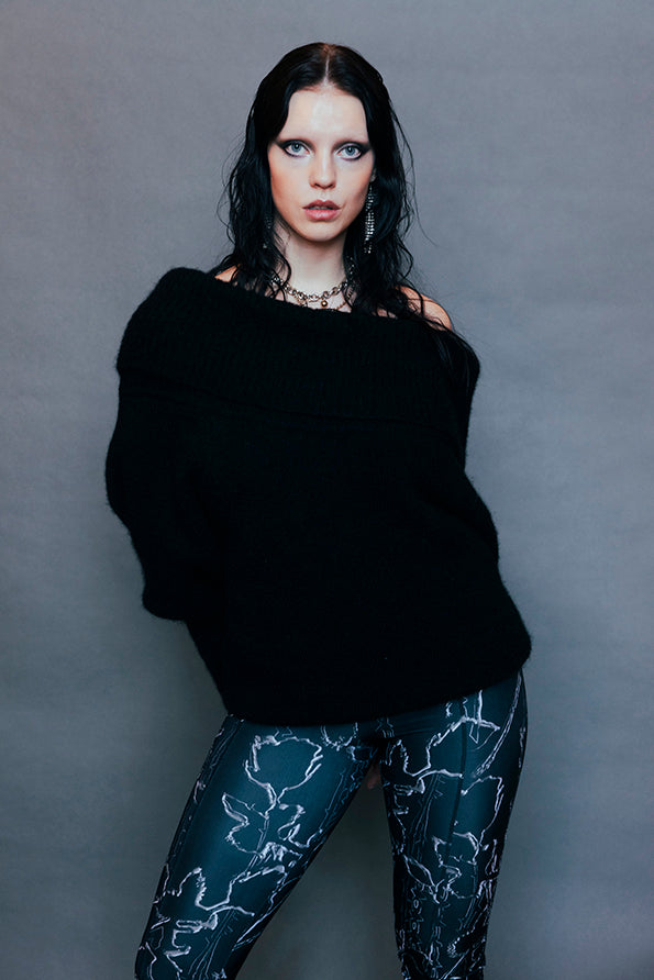 The Moss Sky Sweater in Black