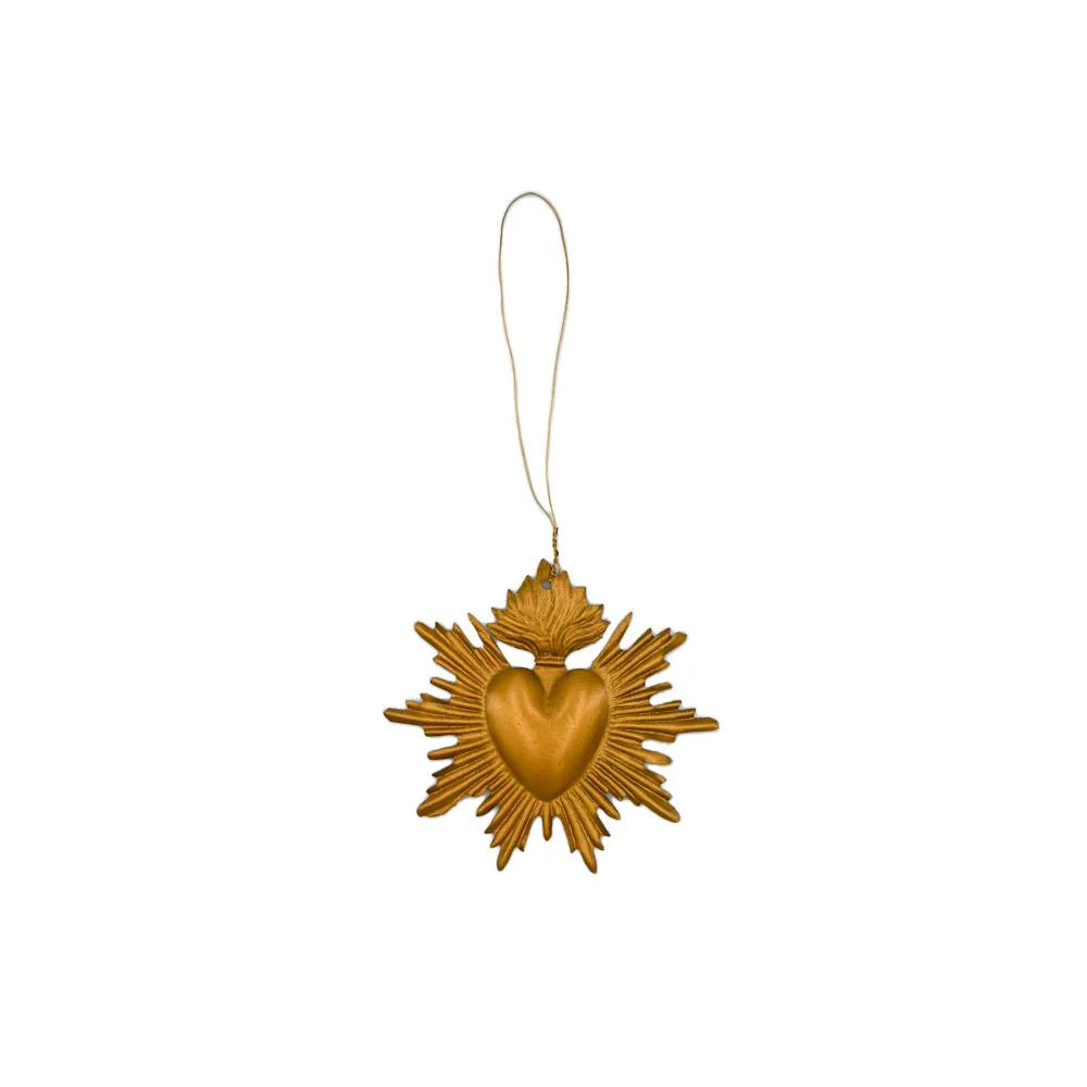 Gold Heart Christmas Ornament