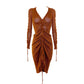 The Knitted Party Dress in Rust