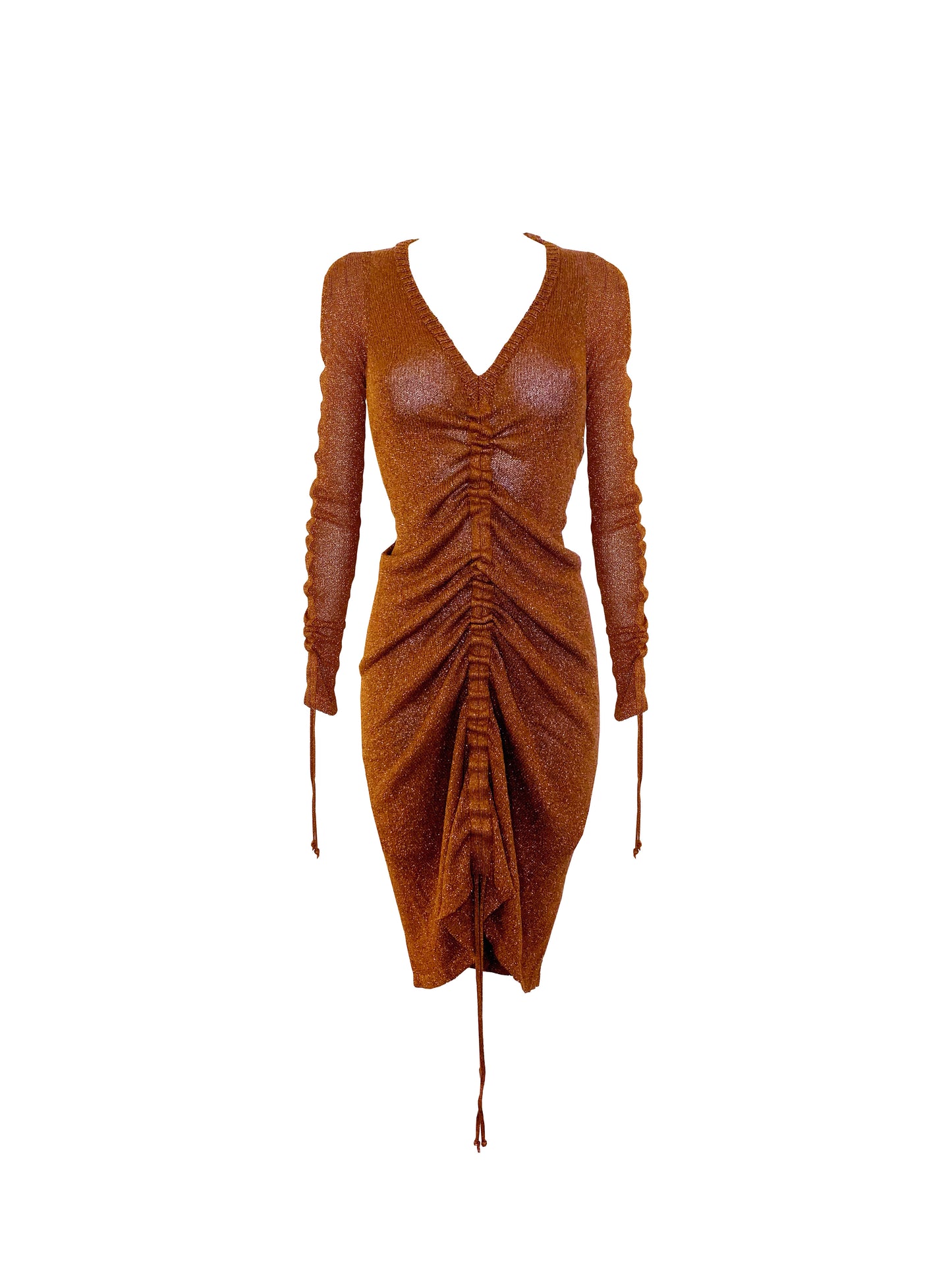 The Knitted Party Dress in Rust