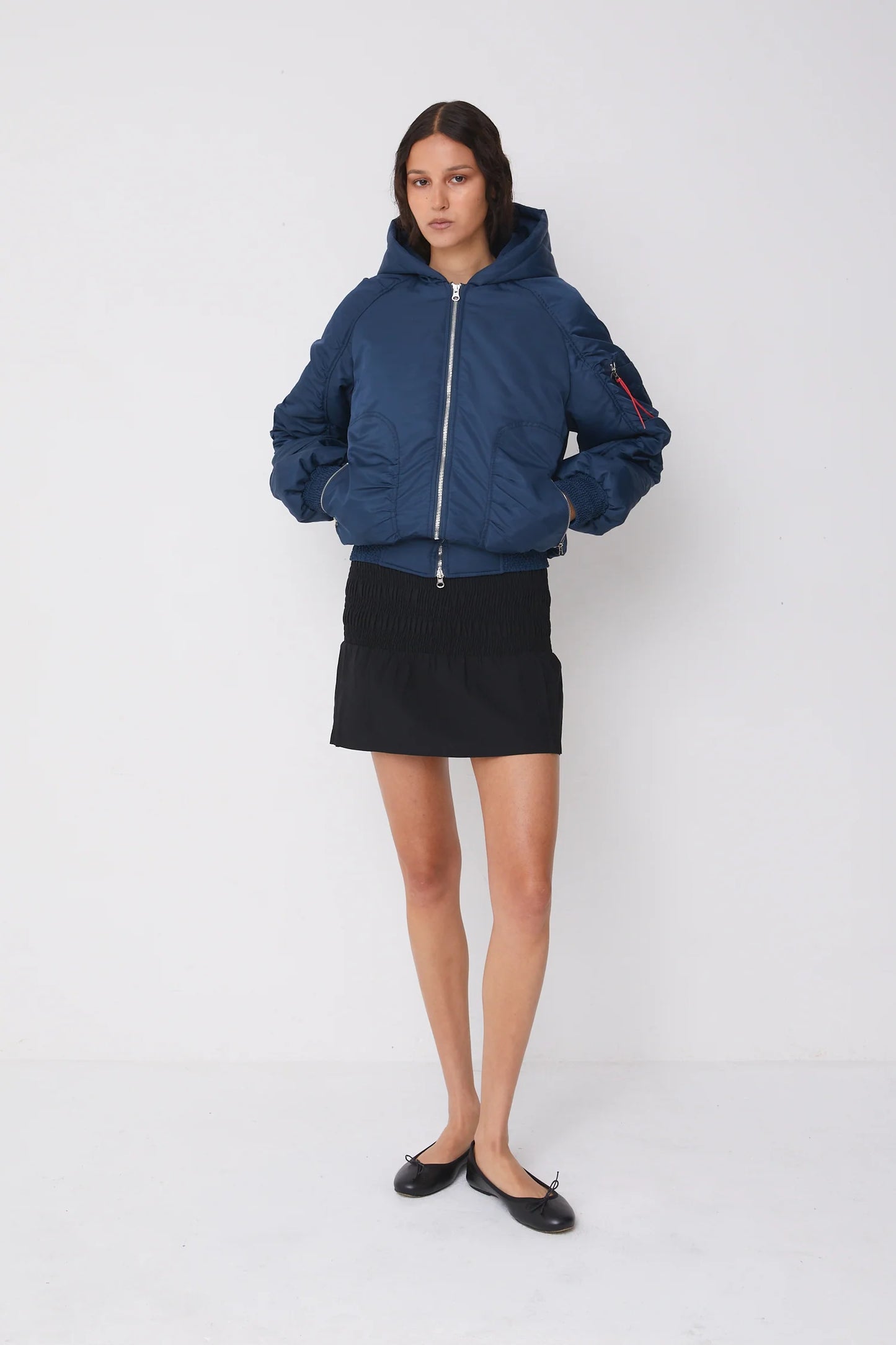 Penny Spring Bomber Jacket Navy