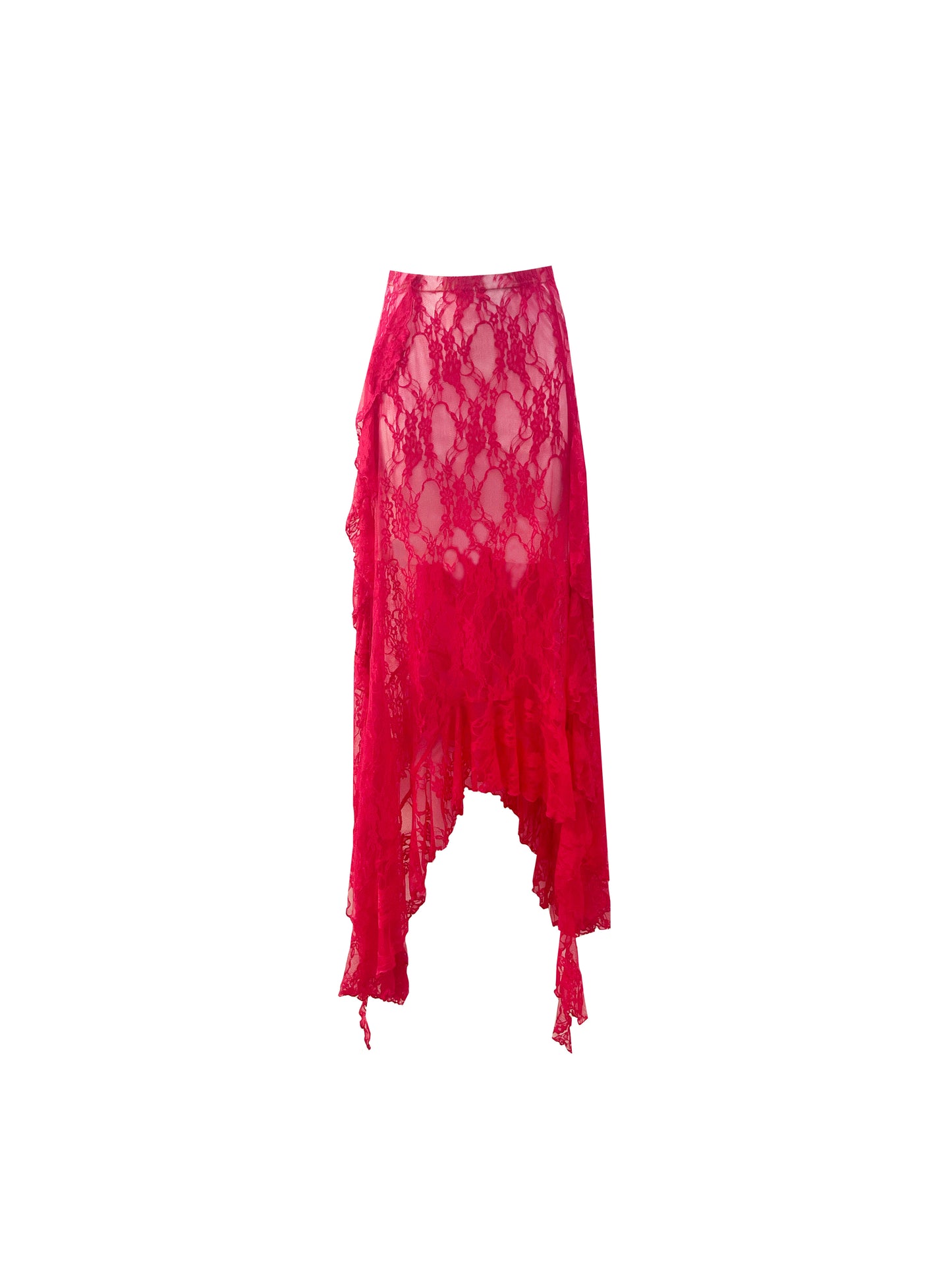 The Butterfly Skirt in Hot Pink Lace