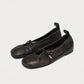 Rosalind Brushed Brown Leather Ballet Flats