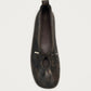 Rosalind Brushed Brown Leather Ballet Flats