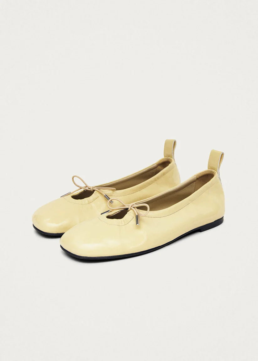 Rosalind Patent Vanilla Leather Ballet Flats