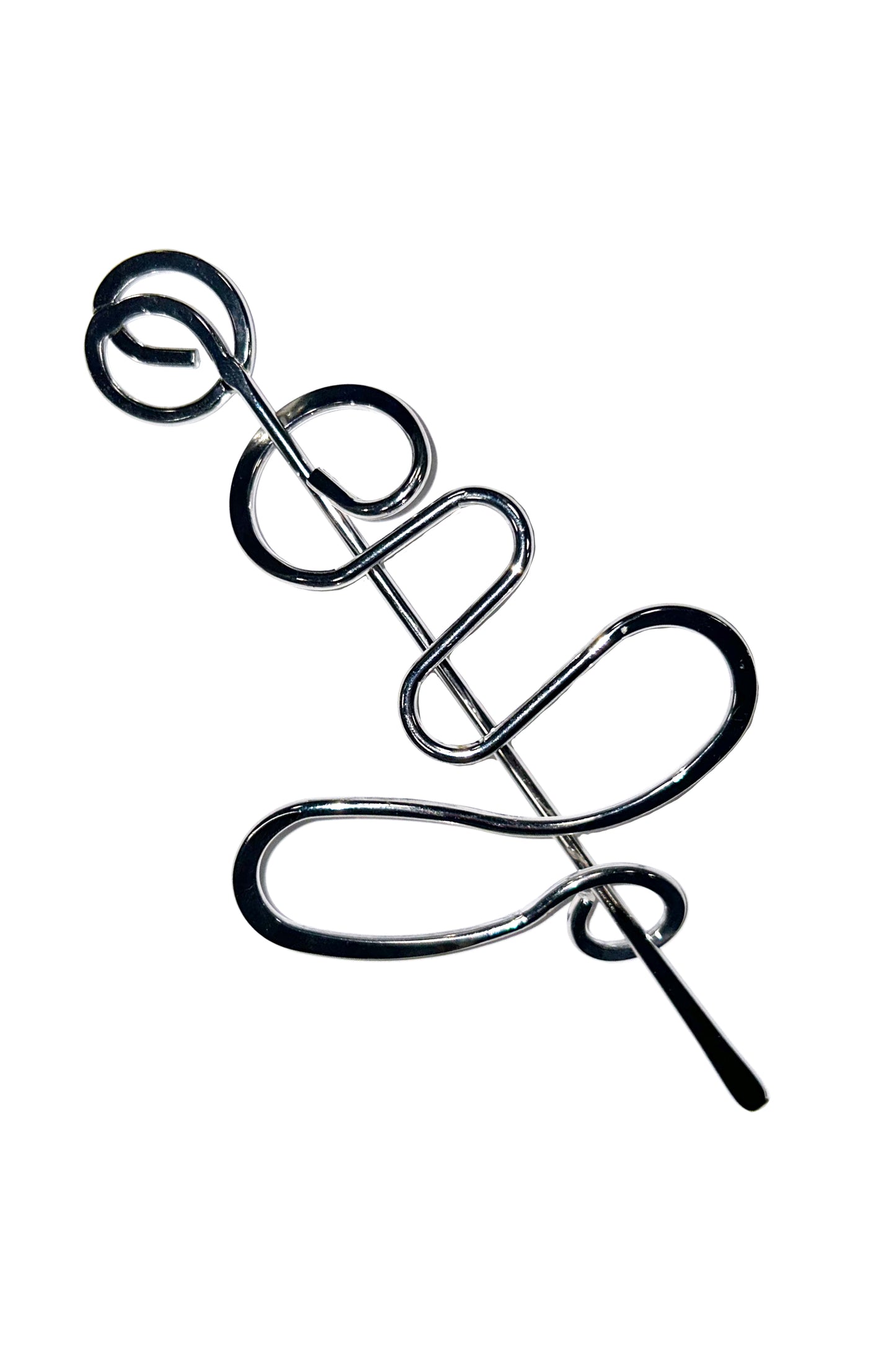 Spiral Hair Pin Silver