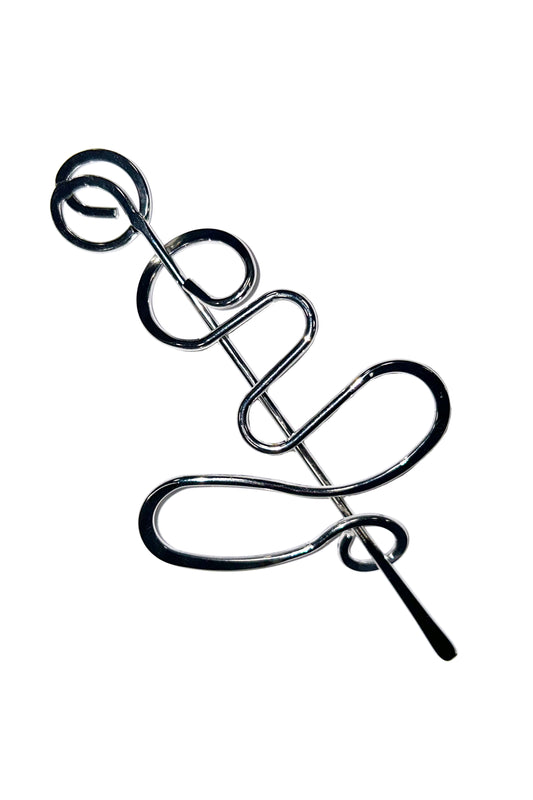Spiral Hair Pin Silver
