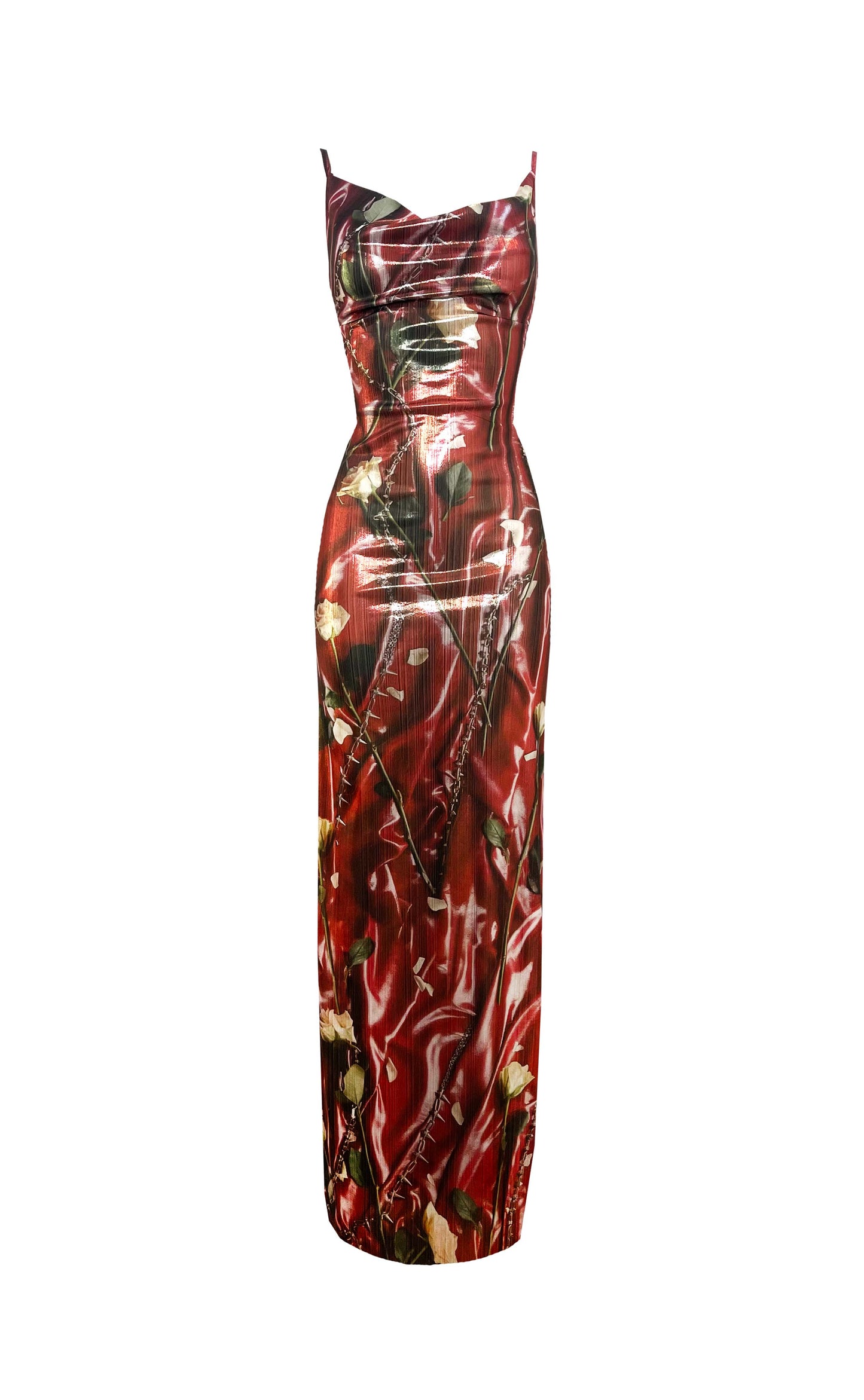The Siren Maxi Dress in Red Rose