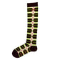 Knee High Socks - Burg Argyle Stripe