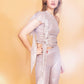 The Mirror Sequin One Shoulder Frill Top