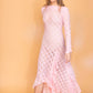 Butterfly Dress in Pink Lace