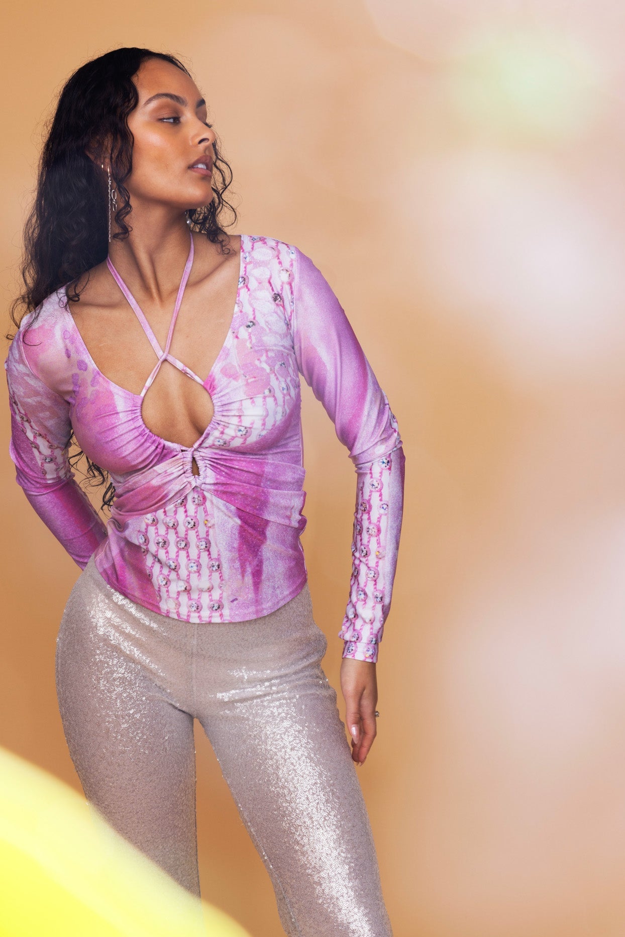 The Knot Top in Pink Flamingo