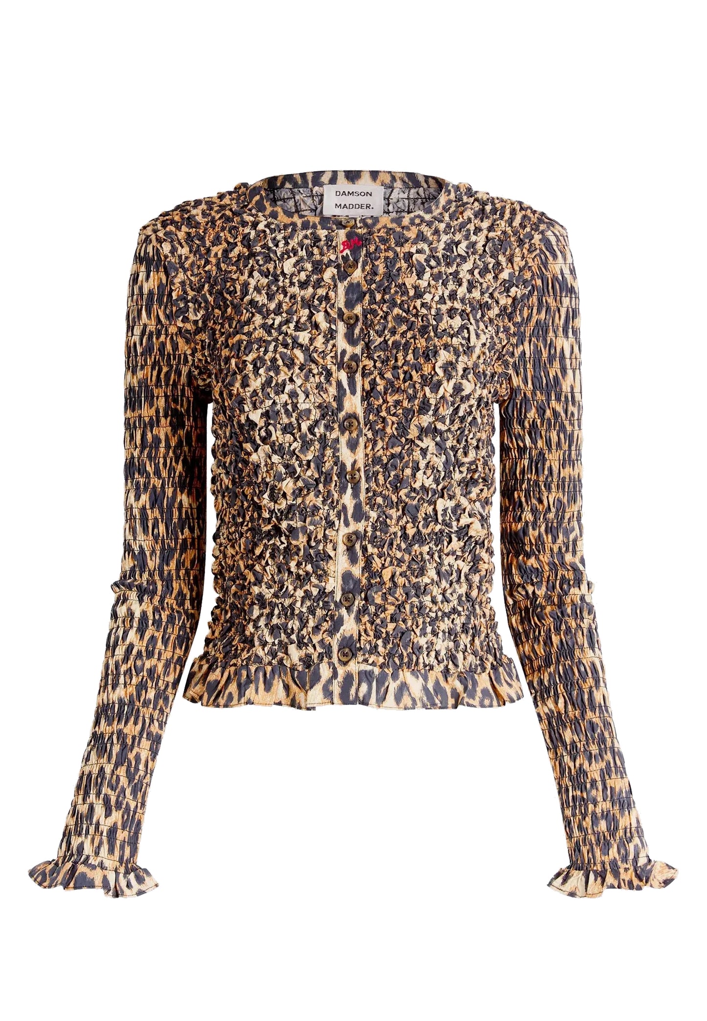Elliana Smocked Cardi - Leopard