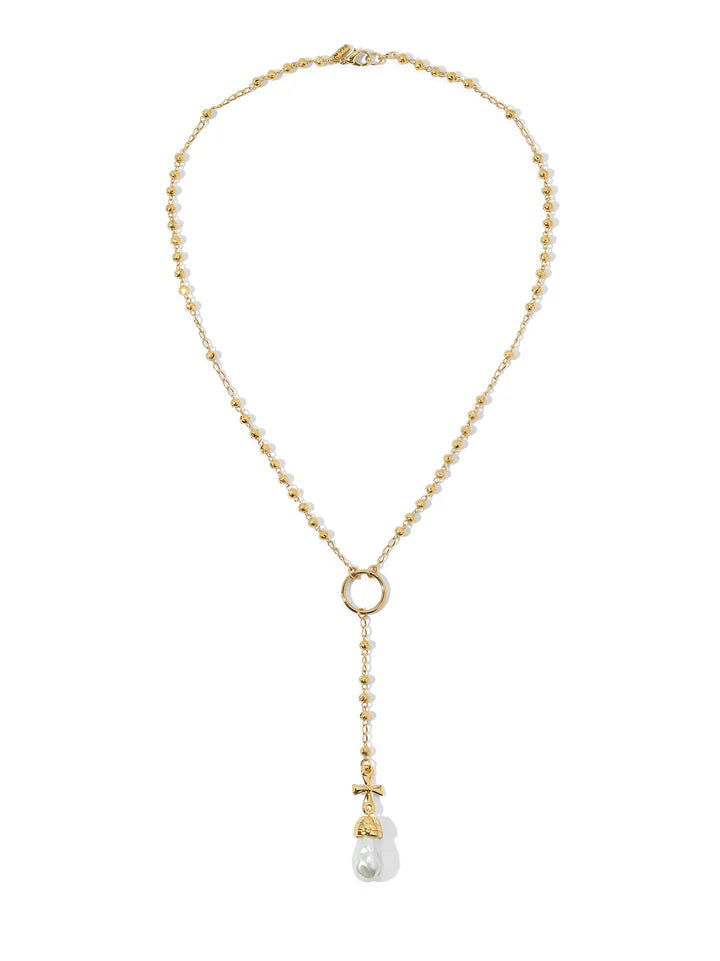 The Claudia Pearl Rosary Necklace