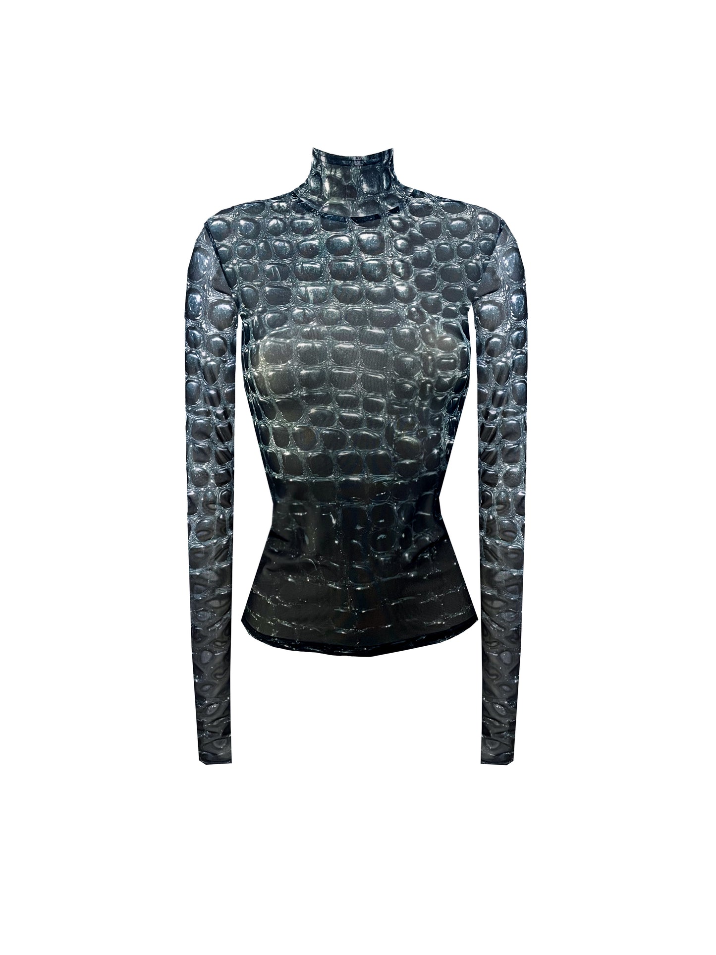 The Turtleneck Top in Snake Gradient