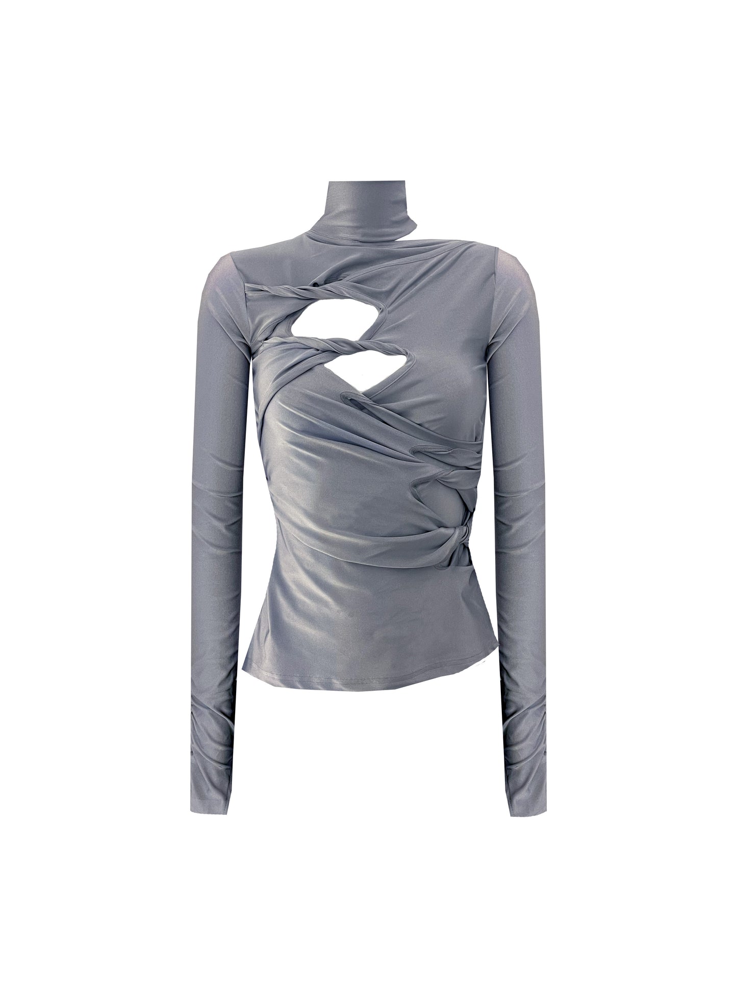 The Twisted Top in Silver